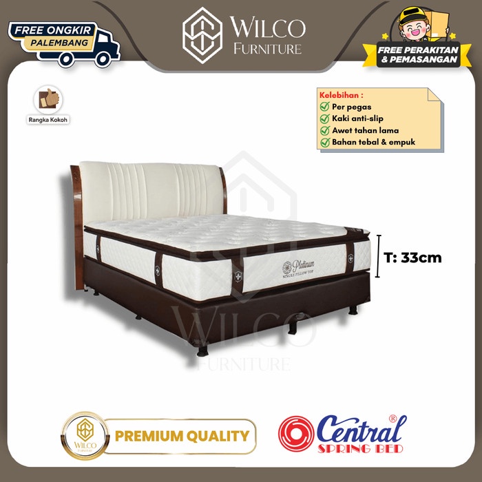 Kasur Platinum Gold by Central / Springbed Platinum Gold /Matras Tebal - Matras Aja, 120x200