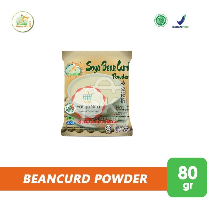 

Serbuk Tau Huay Happy Grass Soya Beancurd Powder / Kembang Tahu (80 g) - FasyAnita Mart Denpasar