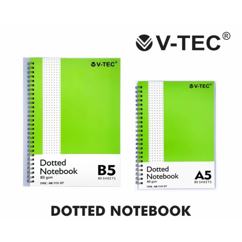 

Notebook V-TEC Grid/Dotted 80gsm 80 lembar