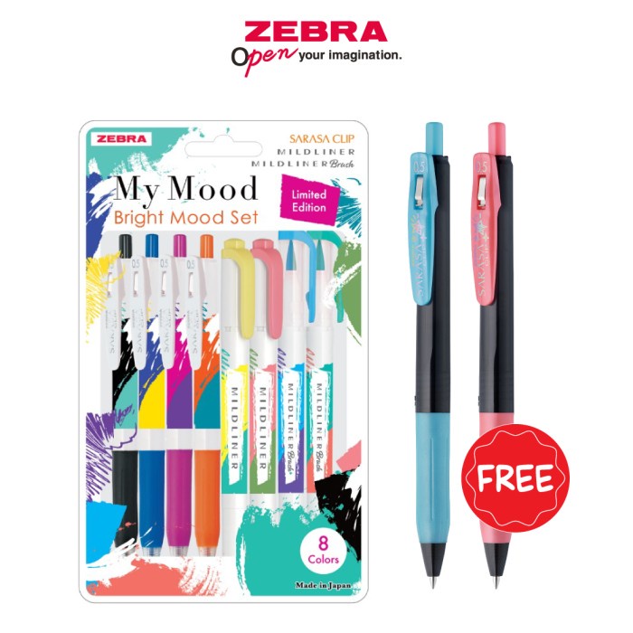 

[New] ZEBRA SARASA MILDLINER MY MOOD BRIGHT SET 8PCS