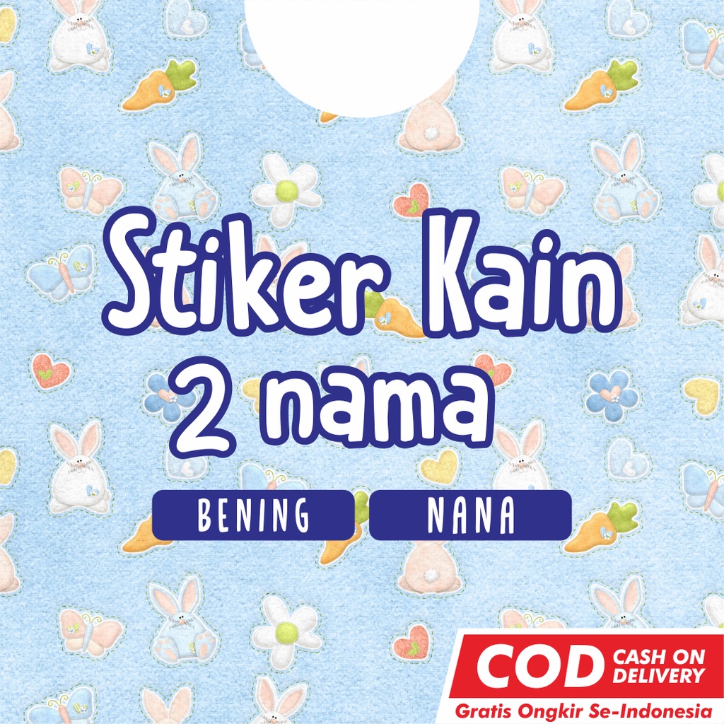 

Stiker Label Kain Baju Setrika Nama Sablon -sticker aesthetic Iron on masing 25pcs bisa 2 nama