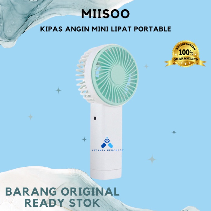 MIISOO Kipas Angin Mini Lipat Portable / Mini Fan / Kipas Genggam Cute