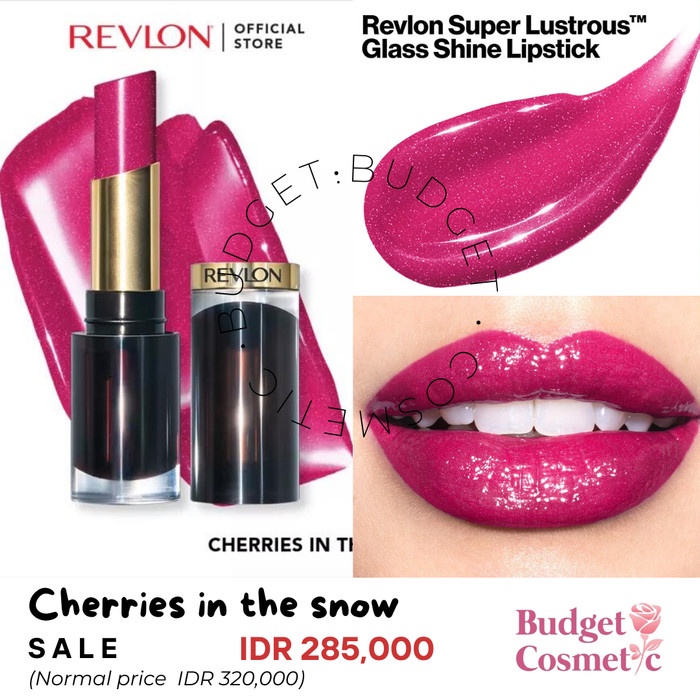 lipstick Revlon super lustrous glass shine rum raisin - Cherrie snow