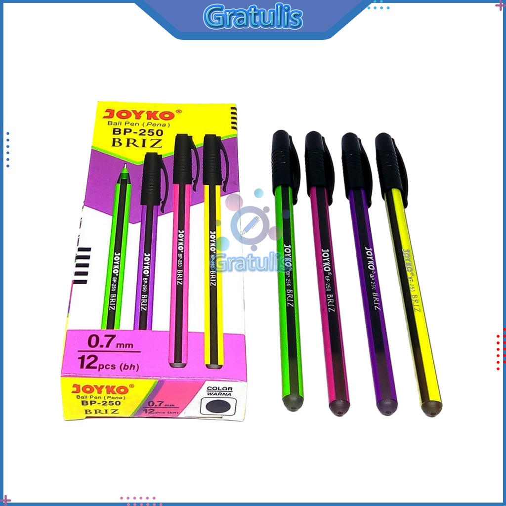 

PULPEN BRIZ JOYKO [BP-250/12 PCS] / BALLPOINT PENA PEN [0.7 MM/1 PACK]