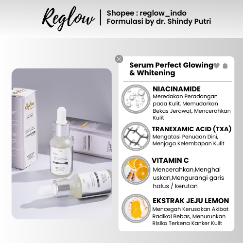 Paket Reglow Glow Skin Treatment + Serum Night Cream dr Shindy