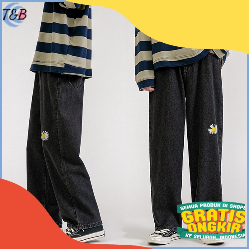 Celana gombrang pria celana panjang pria ootd korean style loose straight oversize celana kulot pria