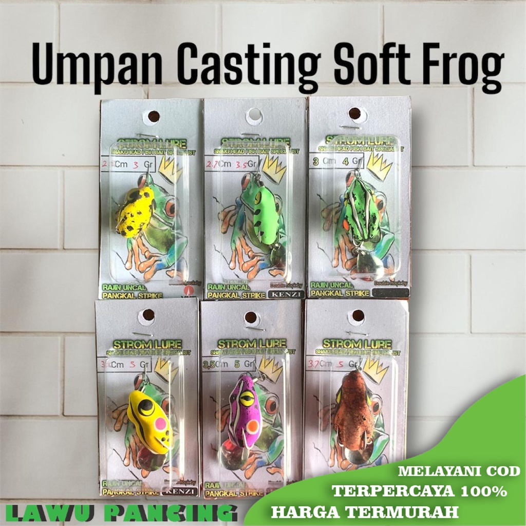 Umpan Soft Frog Spesialis Casting Ikan Snake Head Gabus Toman