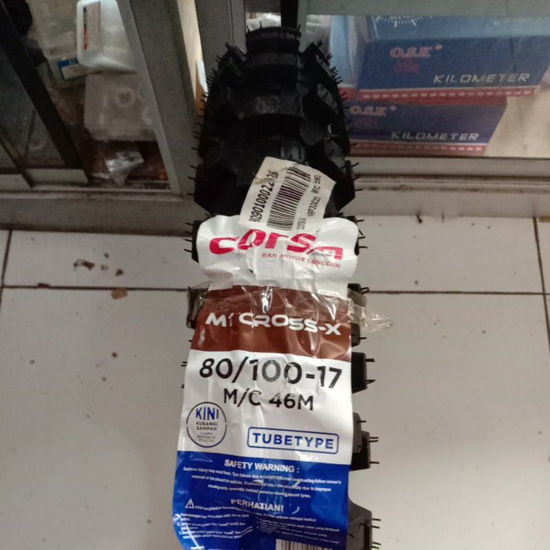 BAN TRAIL CORSA 80/100 RING 17 MT CROSS-X BAN LUAR MOTOR MOTOCROSS CROSS TRILL TRIL TRIAL 80 100-17 