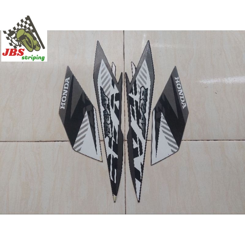 striping beat stiker beat honda beat led esp fi cbs 2023 full hitam silver abu lis body beat