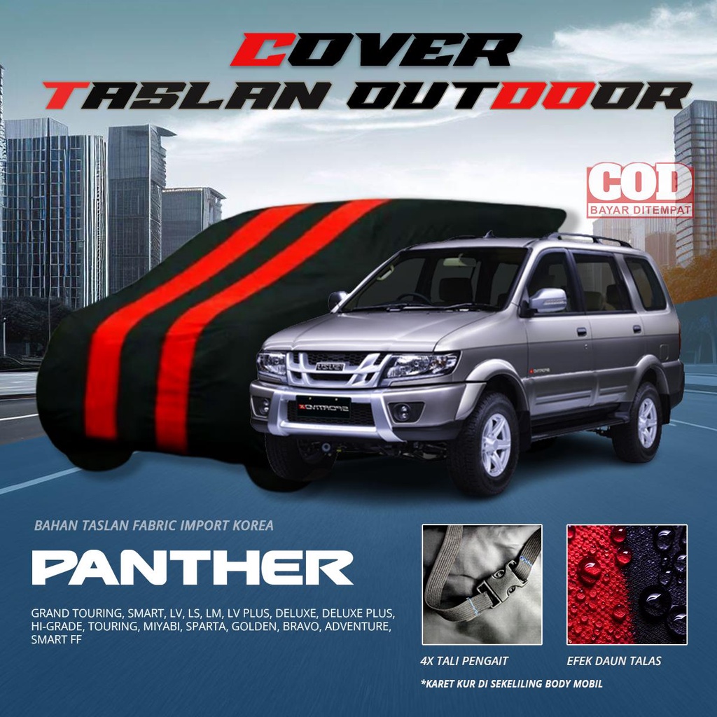 Cover Mobil dari Kain Taslan: PANTHER ALL TYPE Anti Panas Matahari, Debu, dan Hujan untuk Outdoor