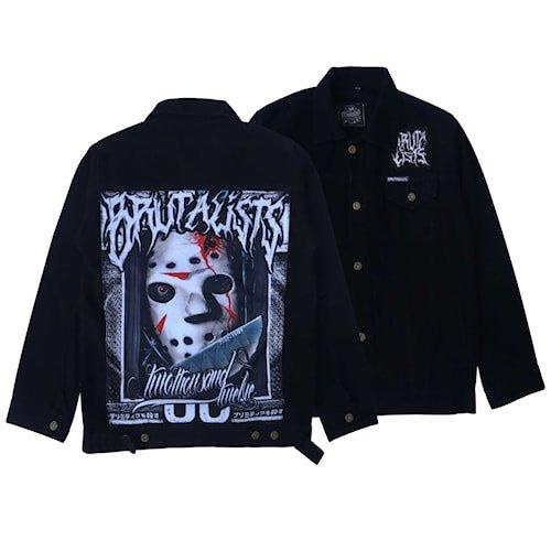 Jaket Jeans Pria Wanita Denim Jacket Disko Full Printing JPO-707