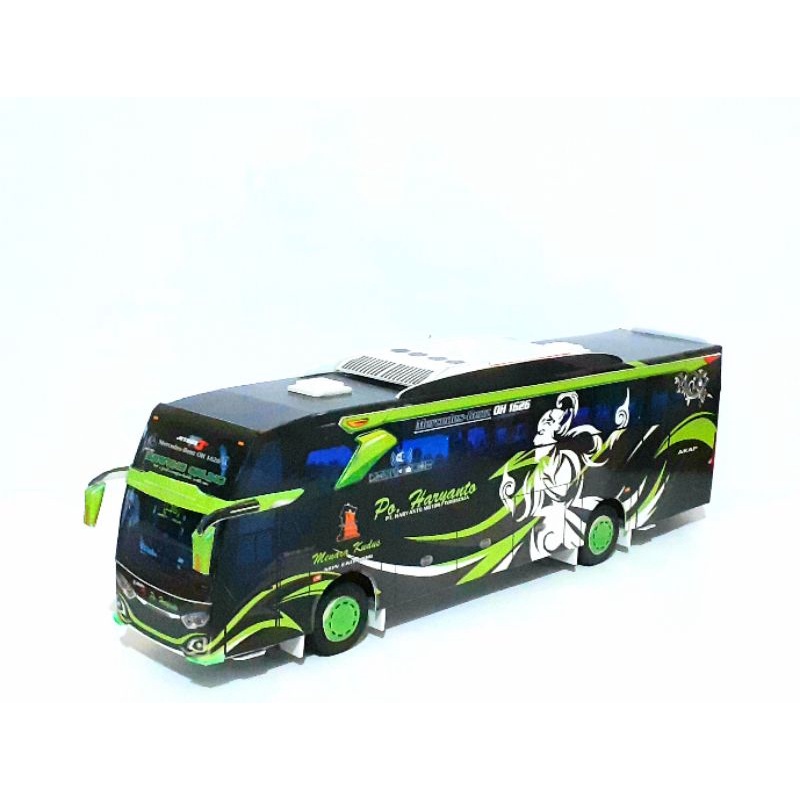 Miniatur Papercraft Bus Haryanto Sawung Galing full lampu