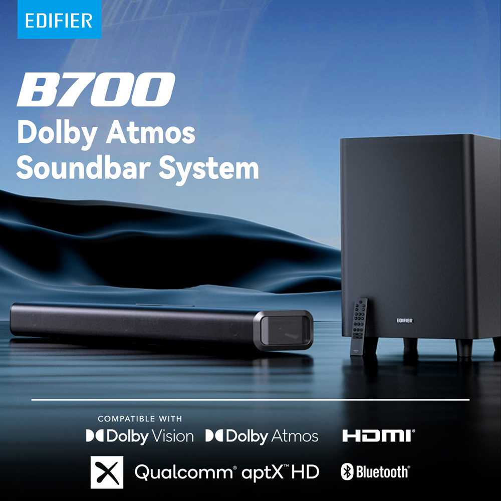 Edifier CineSound Dolby Atmos Active Soundbar Speaker Bluetooth - B700