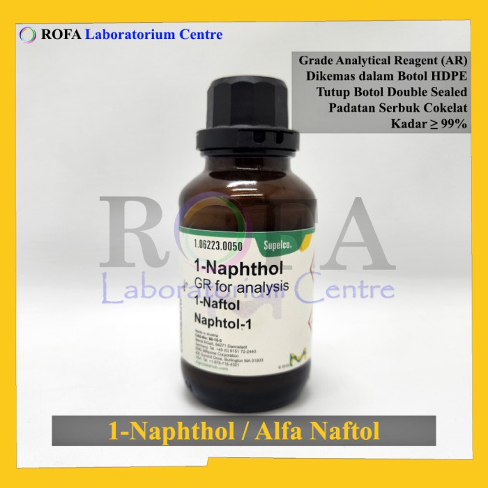 1-Naphthol / Alpha Naphthol / Alfa Naftol Pro Analisis Eceran 1 Gram