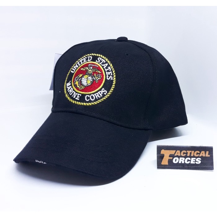 Topi USMC / Topi Baseball USMC / Topi Cap USMC / US Marine warna Hitam