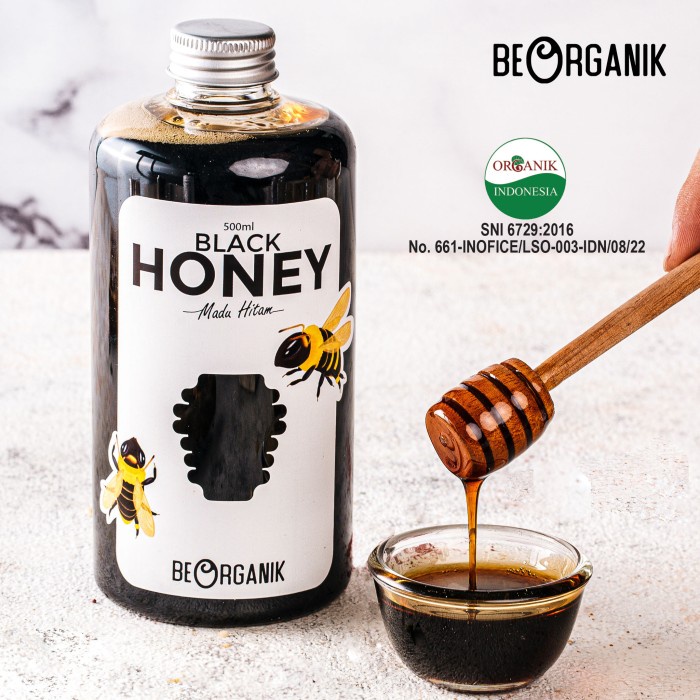 

new Madu Hitam Pahit Beorganik 500ml (730gr) - Black Honey Asli 100%