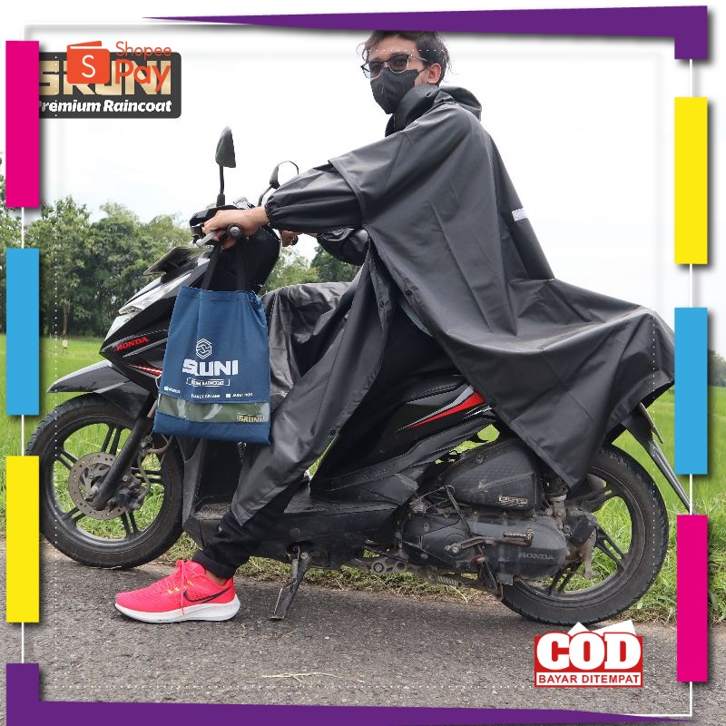 PREMIUM BAHAN TEBAL // JAS HUJAN KELELAWAR PONCO LENGAN BAHAN TEBAL PONCO CELANA JAS HUJAN PRIA WANI