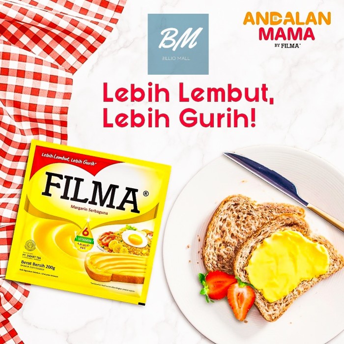 

FILMA MARGARINE 200 GRAM DIJAMIN ORIGINAL