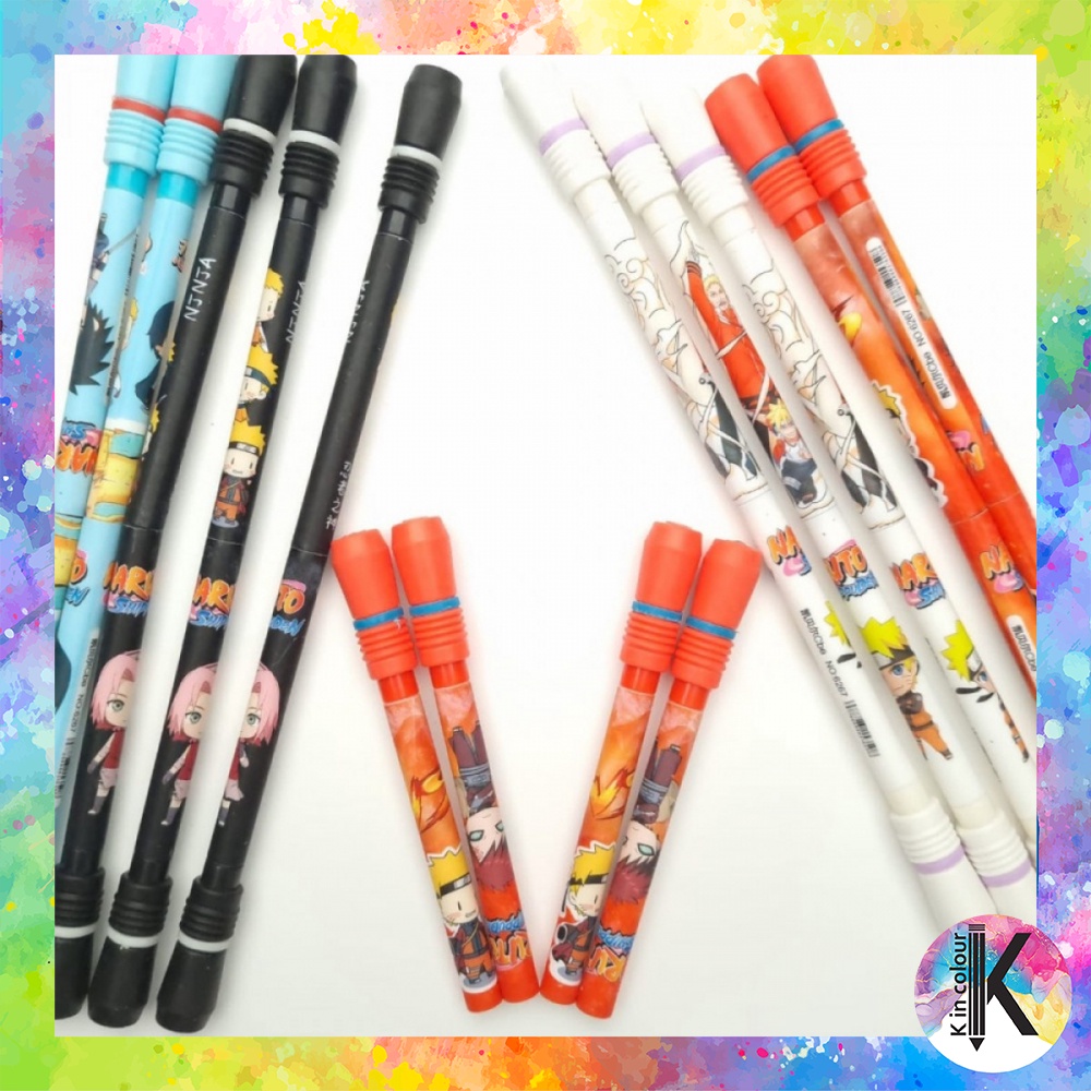 Pulpen Putar Magnet Naruto Bisa di bagi dua