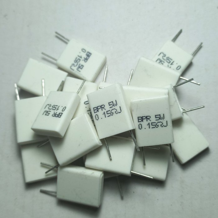 

R kapur gepeng bpr 0.15ohm 0,15ohm 0.15 0R15 5w 5watt 5 watt Resistor 0,15 5wat wat