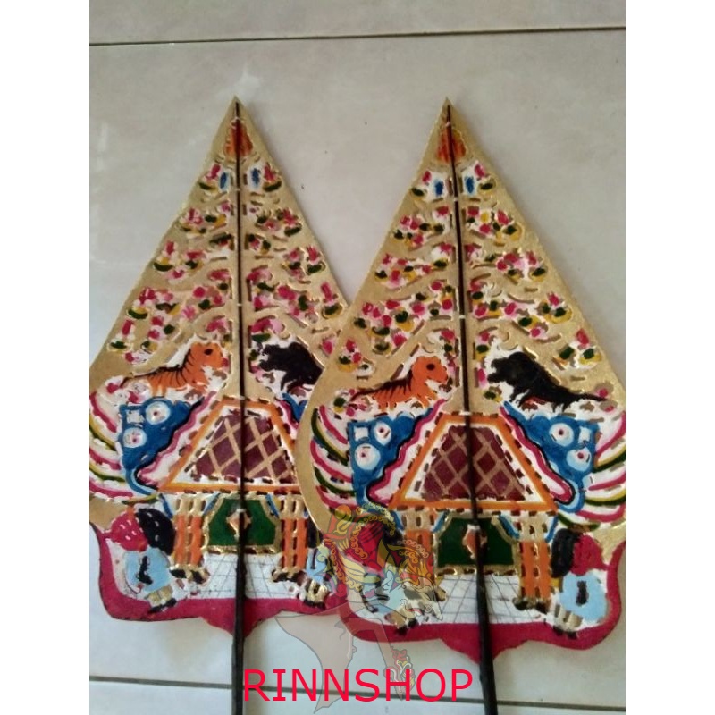 wayang gunungan 30cm / kulit asli/ cod / wayang murah