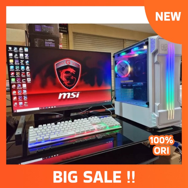 PC Gaming Core i7 Ram 16gb Vga 2 gb LED 24 INC keyboad mouse Mantap
