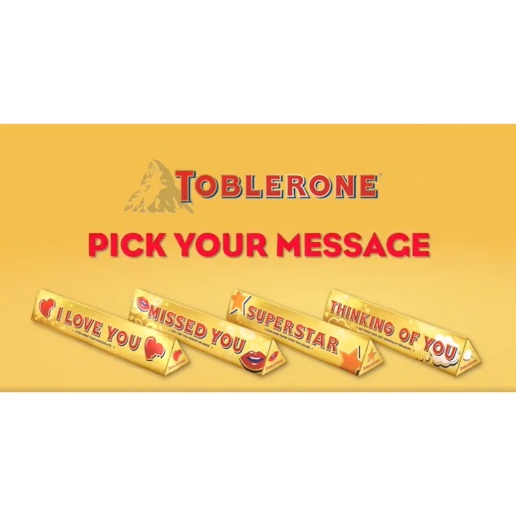 Coklat TOBLERONE Message Special Edition Jumbo Size 360gram asal Eropa