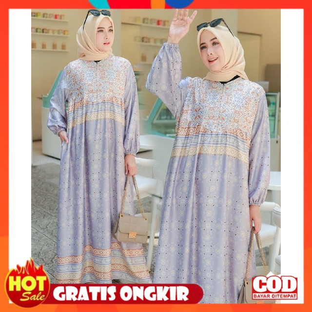 KAIN ADEM HALUS TEBAL / warna warni brand Gamis dubia Maxi / Pakaian Muslim / Fashion Wanita Muslima