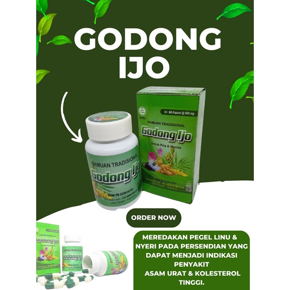 Godong ijo 𝐣𝐚𝐦𝐮 𝐩𝐞𝐠𝐚𝐥 𝐥𝐢𝐧𝐮 dan asam urat original 100% Untuk pegal linu dan Asam Urat