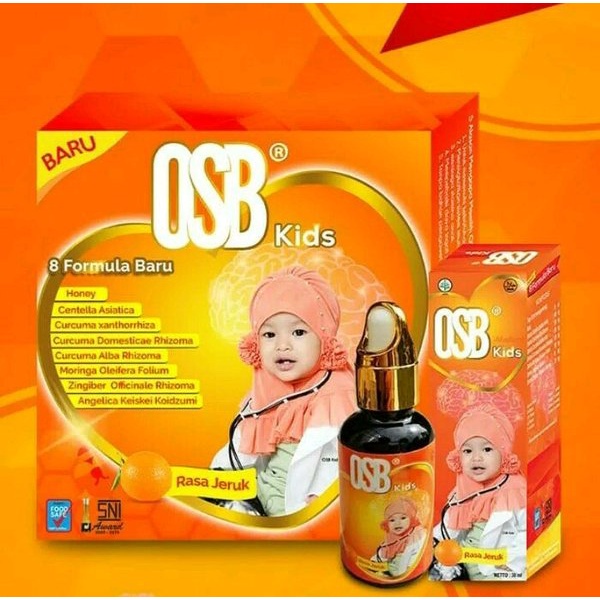 OSB KIDS 1 Box 2 Botol | Vitamin Otak Anak Pintar OSB Omar Smart Brain Cair Atau Sirup untuk Anak Di