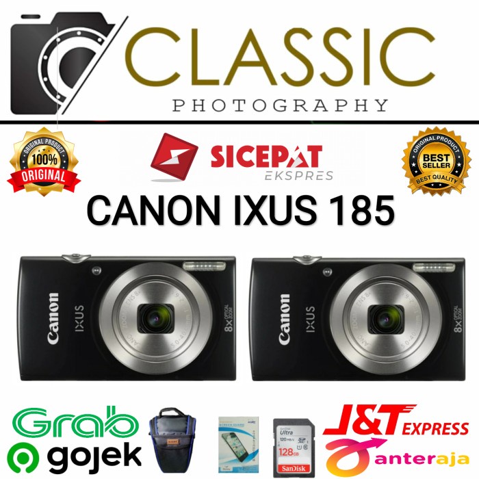 CANON IXUS 185 KAMERA DIGITAL / KAMERA CANON IXUS 185 / CANON IXUS 185 - box polos, kamera only