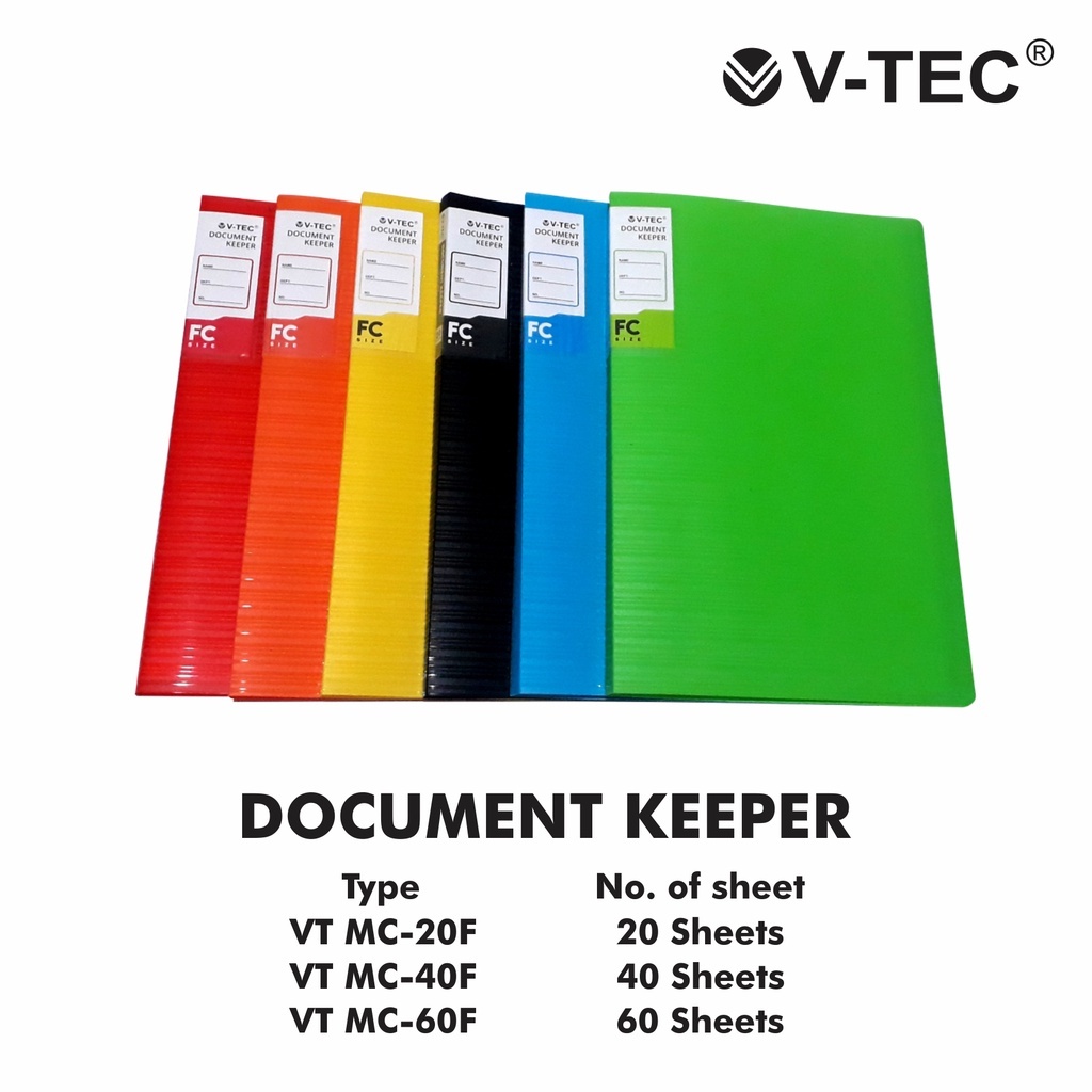 

V Tec Clear Holder Display VT-MC 60-F II V-tec Document Keeper Folio isi 60 Lembar