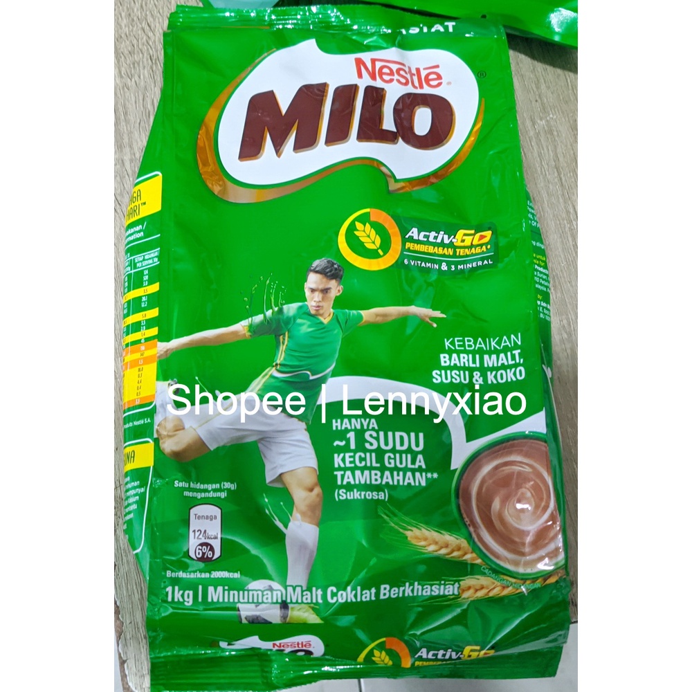 

MILO Malaysia Nestle 1 Kg 1000 gr Minuman Barli Malt Susu Koko Coklat