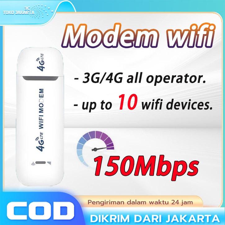 Modem Wifi Portable Modem WIFI 4G All Operator LTE Modem USB 150Mbps Modem Mifi COD Support 10 Devices