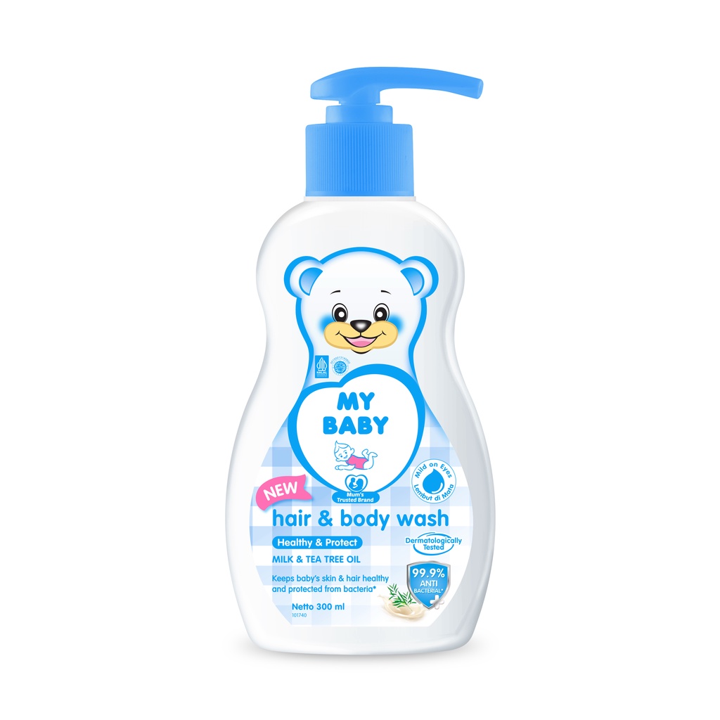 My Baby Hair &amp; Body Wash Pump Healthy &amp; Protect [300 ml / 2 pcs]