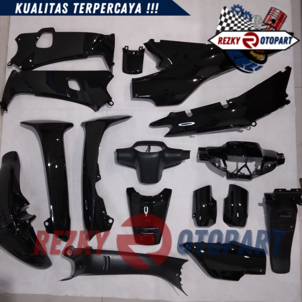 Full Body Supra X Lama 100 cc 1996 1997 1998 1999 2000 2001 2002 Hitam WIN | complete set bodi kasar