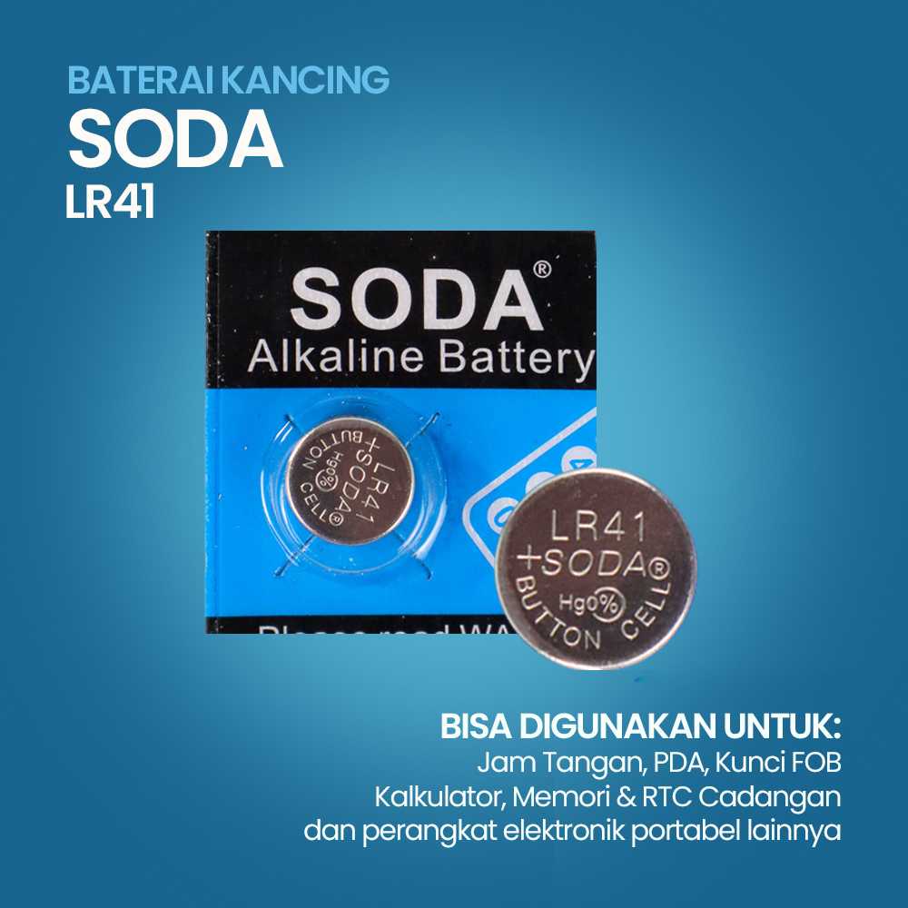 [H5] SODA Baterai Kancing LR41 AG3 L736 SR41 392 1.5V 1 PCS