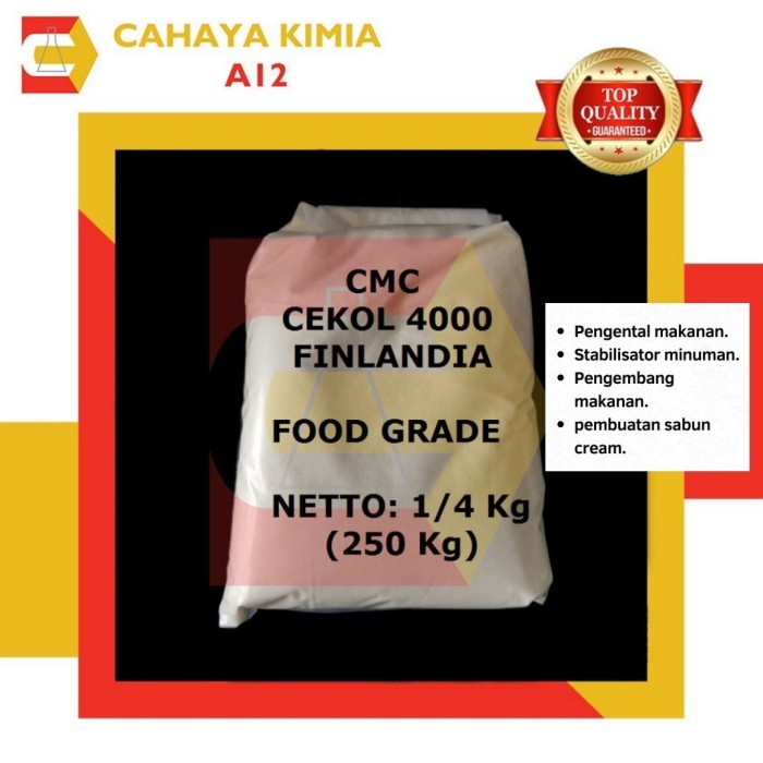 

[Big Sale] Carboxy Methyl Cellulose Finlandia / CMC FOOD GRADE 1/4 Kg ex CEKOL