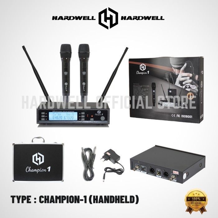Mic Wireless Hardwell CHAMPION 1 / CHAMPION1 Double Mic Handheld