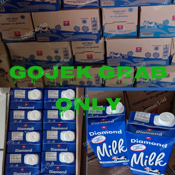 

[Big Sale] Susu UHT Diamond Full Cream 1 Liter 1 Karton - 1 Karton