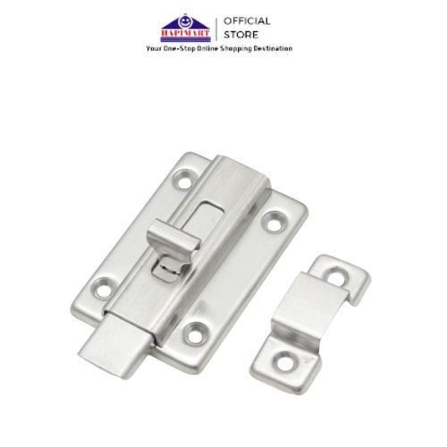 Slot Pintu Stainless/Grendel Slot Kunci Pintu Tekan Stainless Steel Bolt