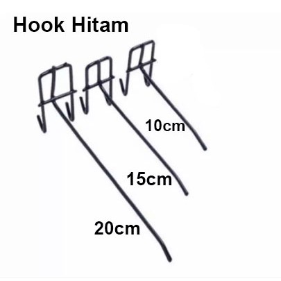 Hook Cantolan HITAM Ram Kawat - Gantungan Aksesoris Hook Ram