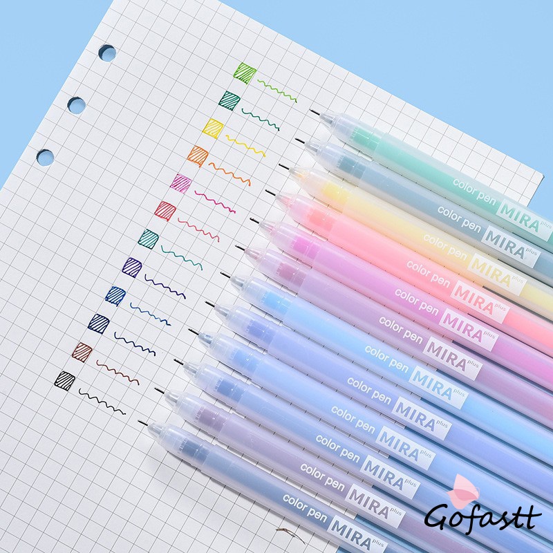 

Simple Frosted transparan 0.5mm pena Siswa Pena Cat Air-G