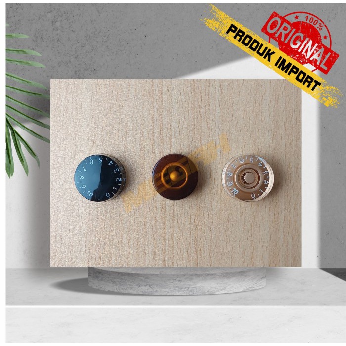 Knob gitar elektrik fiber PN - P2 - Brown / Knob Gitar Listrik fiber PN P2