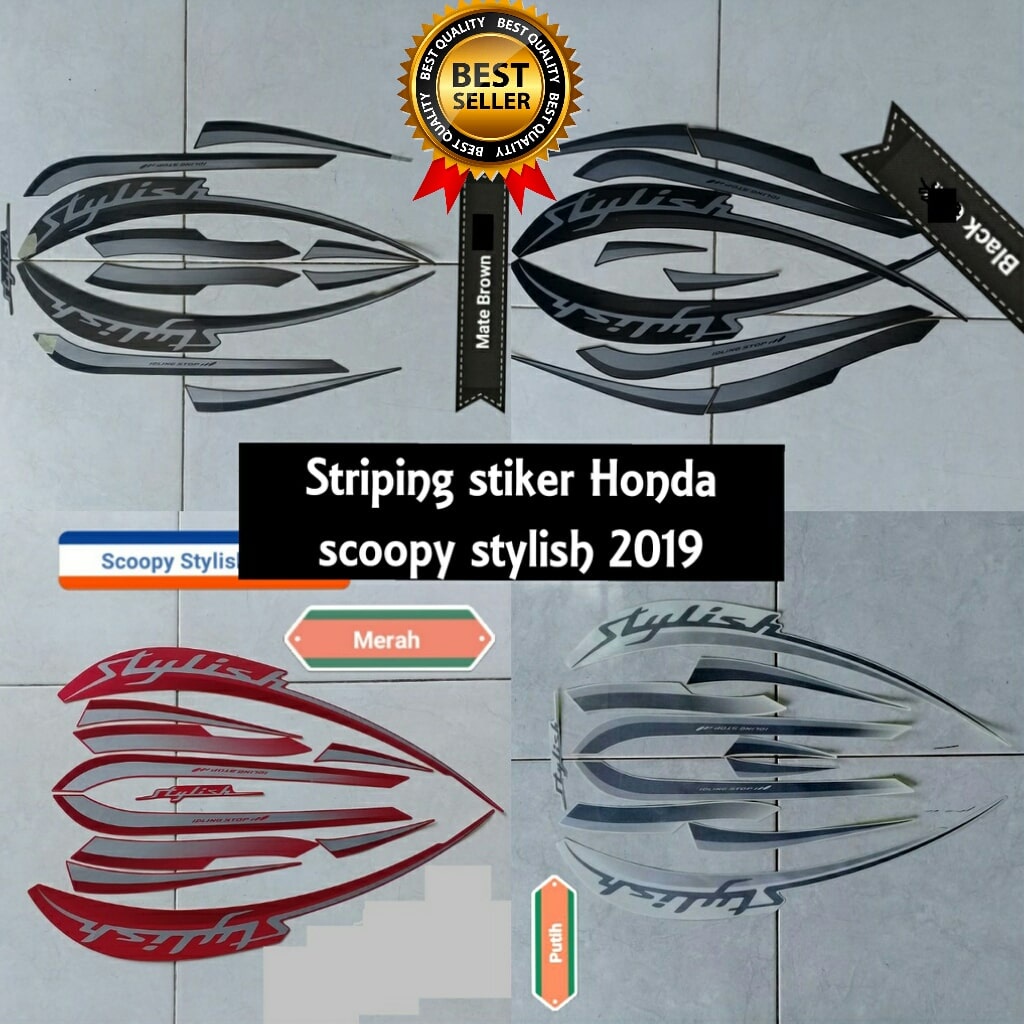 stiker Sticker Stiker Striping Motor Honda Scoopy Stylish 2019 2020