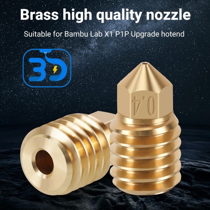 MK8 Nozzle for Bambu Lab X1 / P1P / X1C Brass
