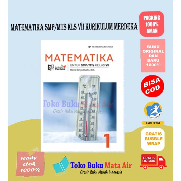 

MATEMATIKA SMP/MTS KELAS 7 8 9 KURIKULUM MERDEKA - WONO SETYA ERLANGGA - 8