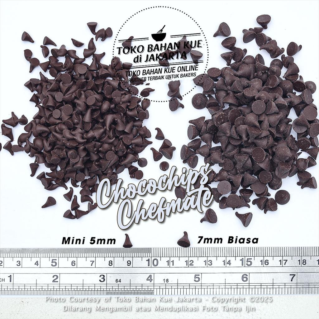 

RB Chefmate Chip MINI 100gr Dark Chocolate Chips Topping Coklat Chocochips Cookies