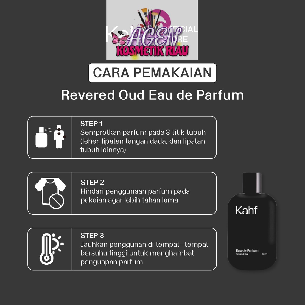 Kahf Revered Oud Eau de Parfum 100 ml - Parfum hitam
