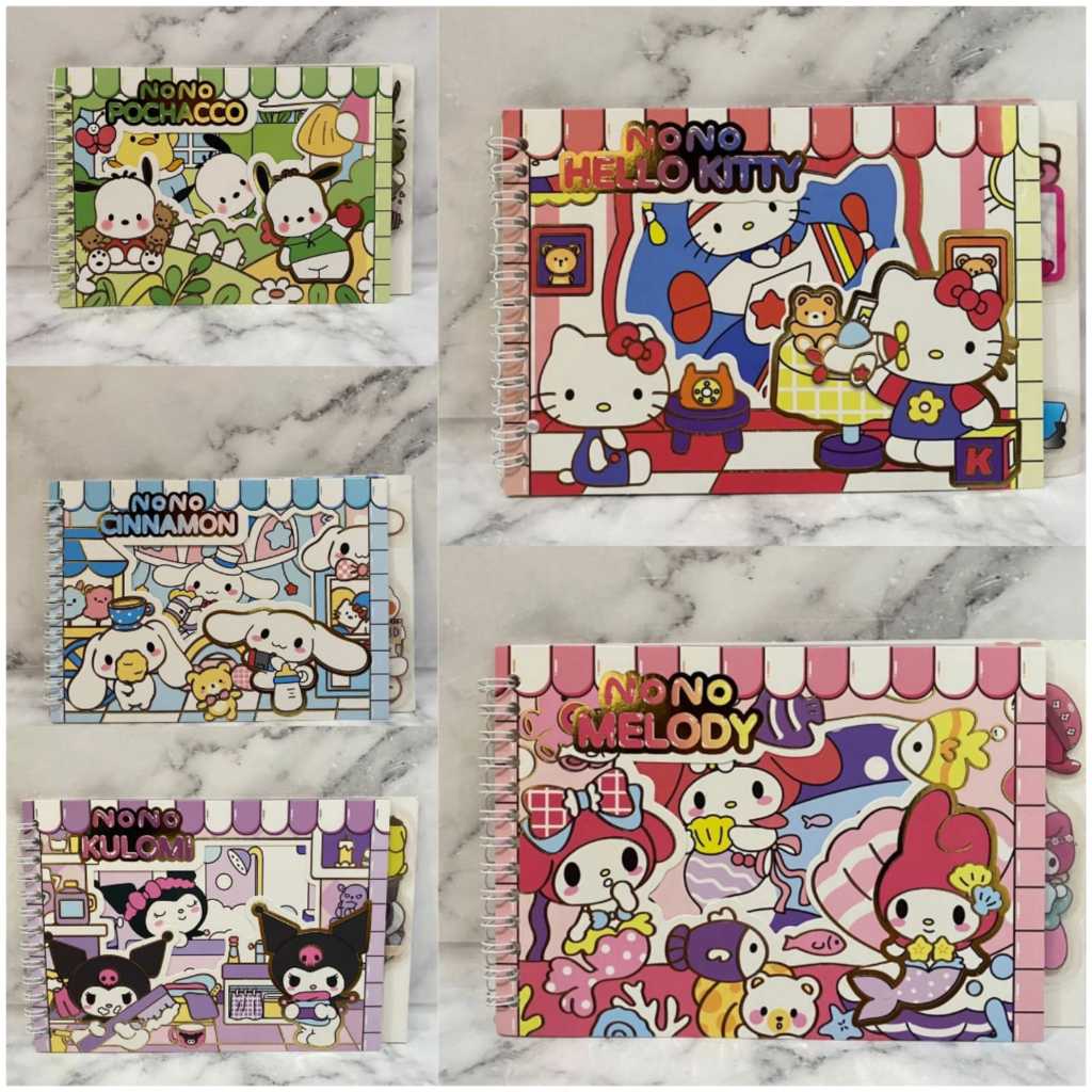

Sticker Buku Sanrio Mainan anak Karakter Stiker Book Nono Sanrio